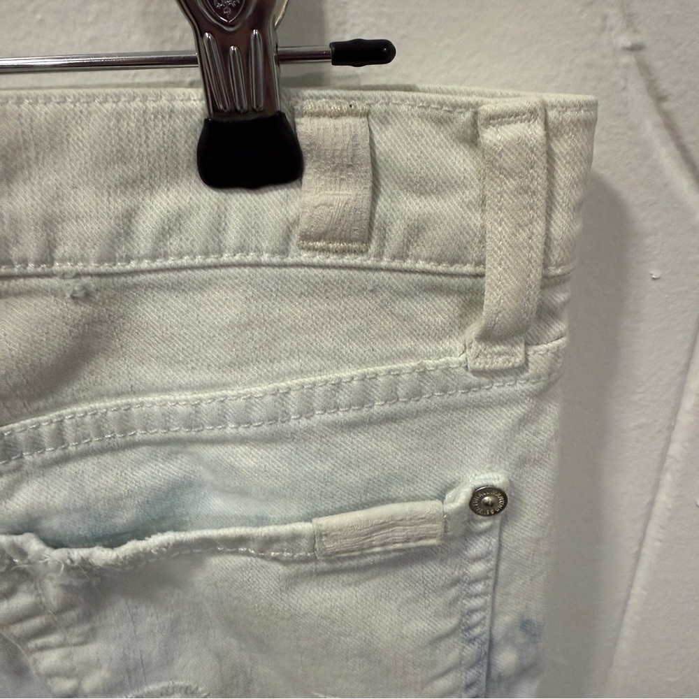 7 For All Mankind Tie Dye Distressed Roxanne  Skinny Jeans - Picture 5 of 12